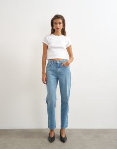 Orson comfort stretch straight leg ankle grazer jean in bleach