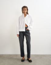 Topshop Orson comfort stretch straight leg ankle grazer jean in washed black