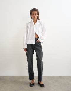 Orson comfort stretch straight leg ankle grazer jean in washed black