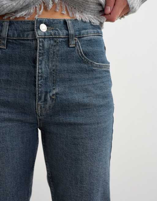Topshop Orson jean droit ankle grazer stretch confort bleu noir, 4 de 5