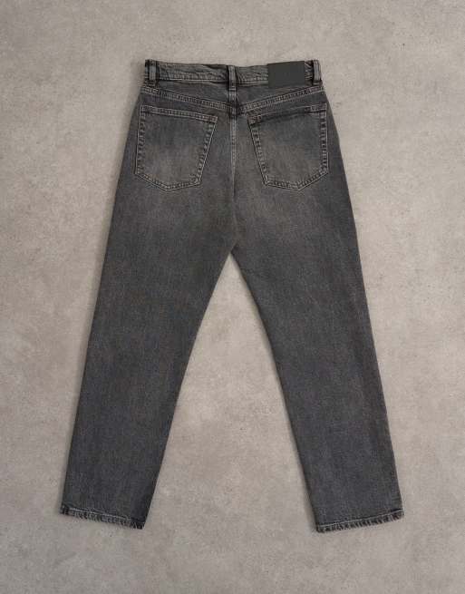 Topshop Orson jean droit taille mi-haute confort délavé gris, 7 de 7