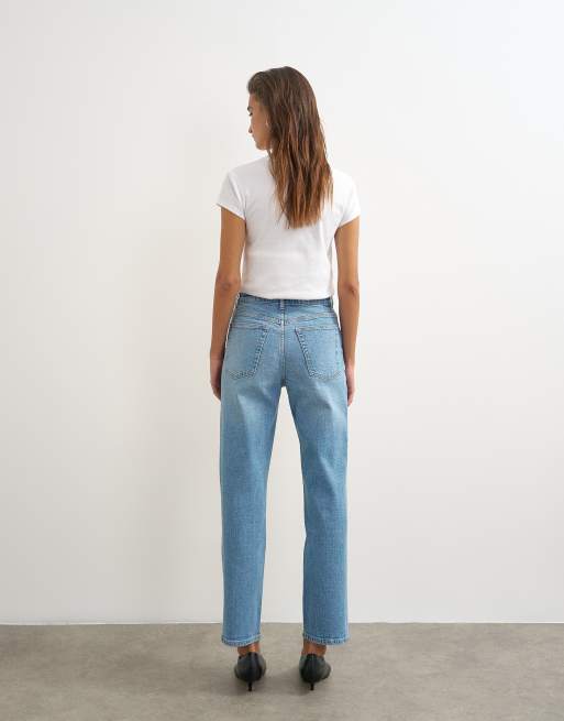 Topshop - Orson - Jeans dritti comfort elasticizzati alla caviglia candeggiati, 5 di 5