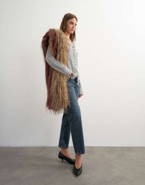 Topshop Orson komfort stretch jeans med lige ben og ankellængde i blåsort - view 1