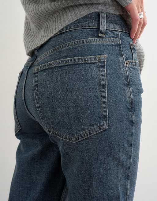 Topshop Orson komfort stretch jeans med lige ben og ankellængde i blåsort, 3 af 5