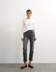Orson mid rise comfort straight jean in washed black