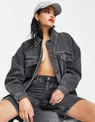 topshop grey denim jacket