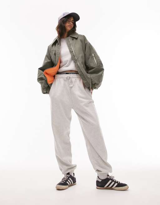 Topshop – Oversize-Bomberjacke aus Baumwolle in verwaschenem Khaki mit Kragen, 2 von 4