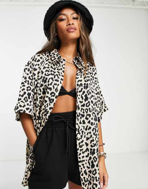 Topshop leopard print sweatshirt new arrivals