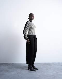 Oversized barrel leg jogger in black