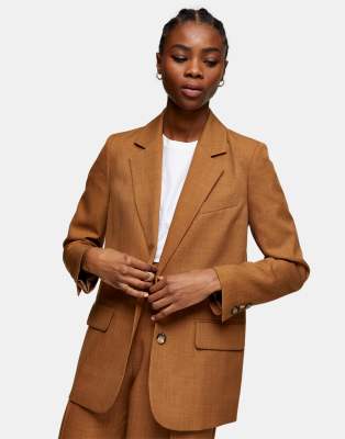 oversized camel blazer