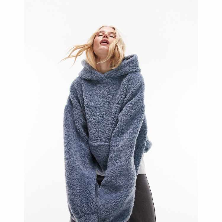 Topshop petite oversized hoodie submergable in