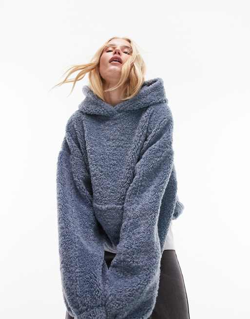 Fluffy hotsell hoodie topshop