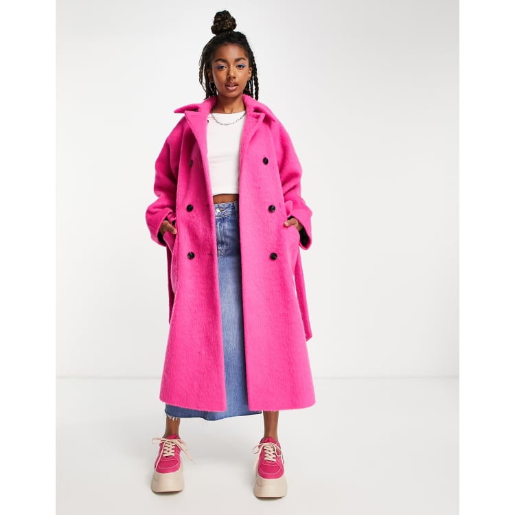 Bright pink coatigan top