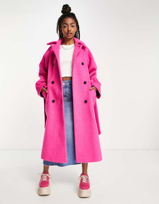 Asos pink shop trench coat