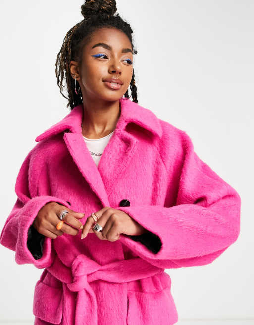 Topshop hot sale blush coat