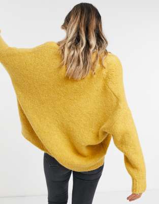 oversized mustard cardigan