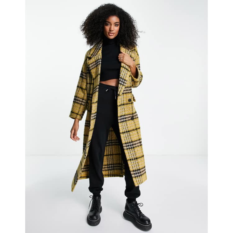 Topshop mustard coat hot sale