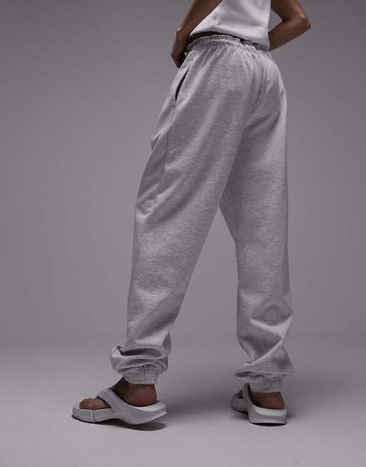 Topshop oversized cuff jogger in grey marl ASOS