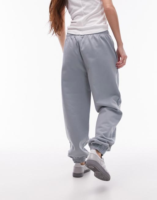 Topshop oversized cuffed jogger in grey marl