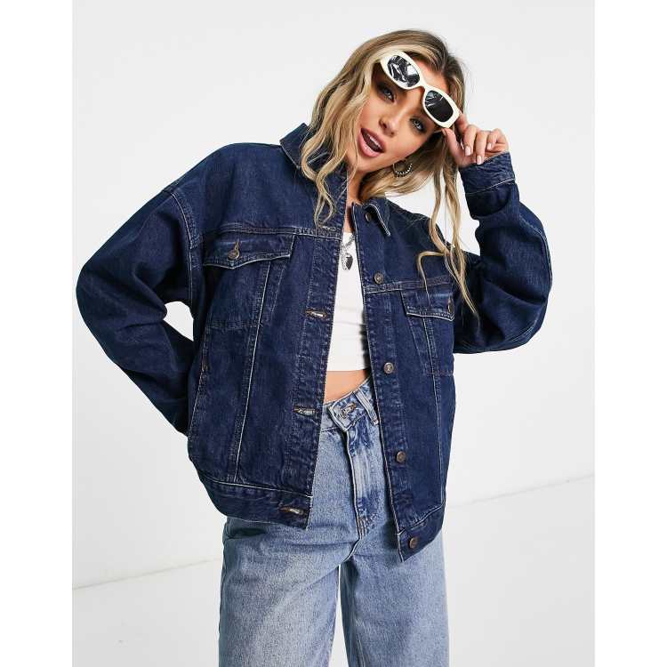 Hacked denim jacket topshop clearance