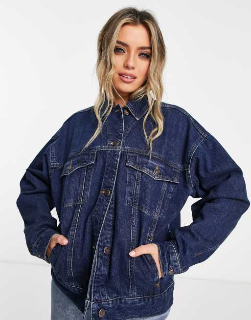 Indigo denim jacket clearance womens