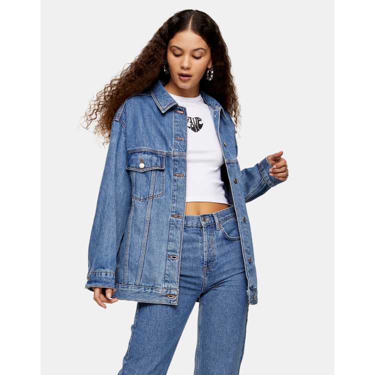 Blue denim jacket topshop discount
