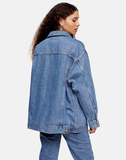 Topshop oversized best sale denim shacket