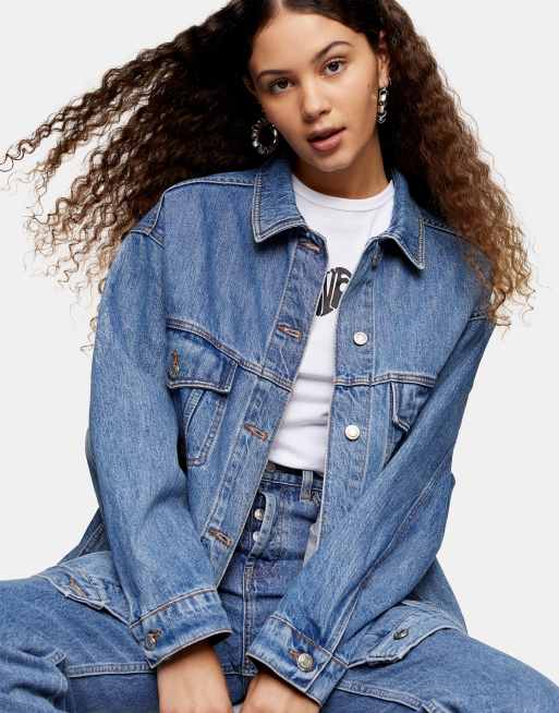 Topshop oversized best sale denim shacket