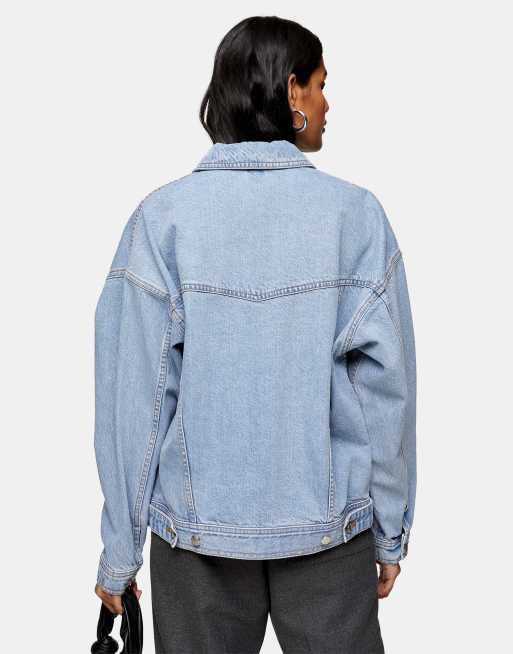 Hacked denim hot sale jacket topshop