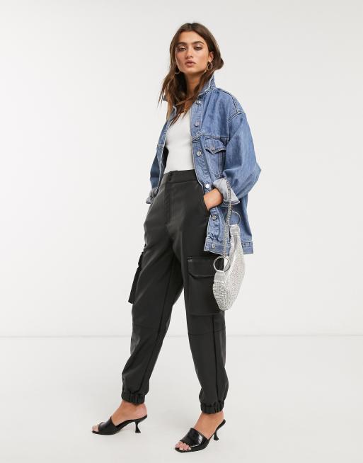 Topshop long 2025 denim jacket