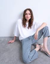 Topshop oversized drop shoulder tee in white