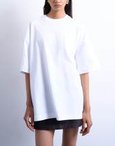 Topshop oversized drop shoulder tee in white