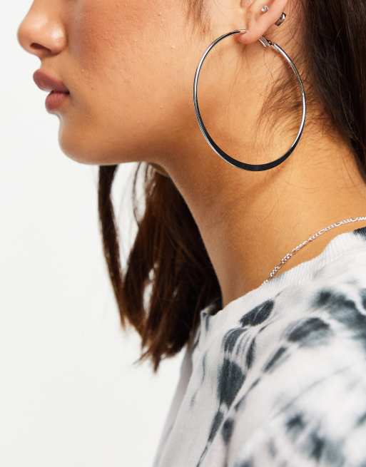 Topshop hot sale silver hoops