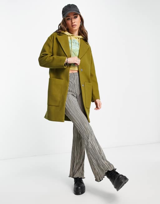 Topshop 2025 green coat