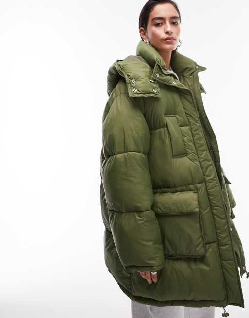 Topshop hooded hot sale puffer jacket