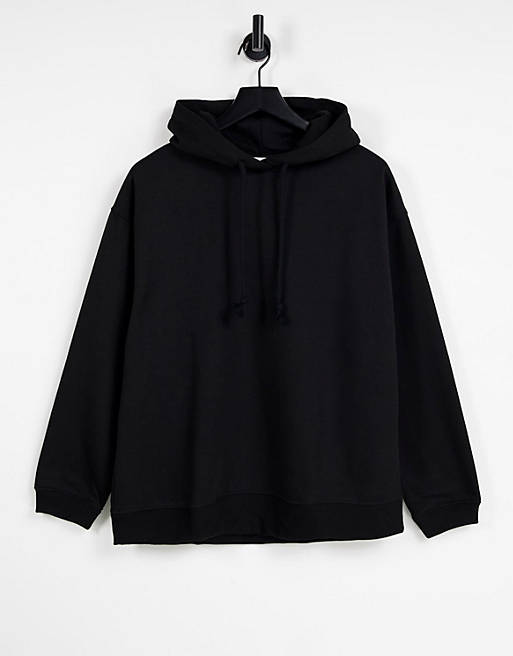 Hoodies & Sweatshirts Topshop oversized hoodie in black 