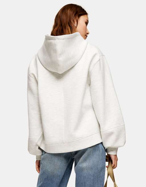 Topshop oversized hoodie in gray