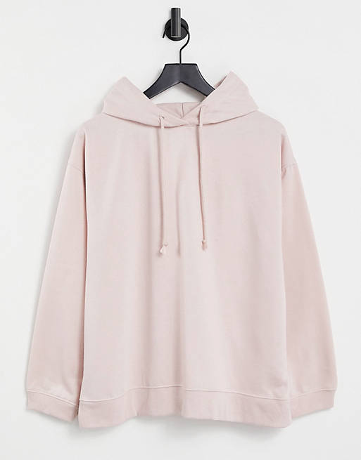 Women Topshop oversized hoodie in pale pink 
