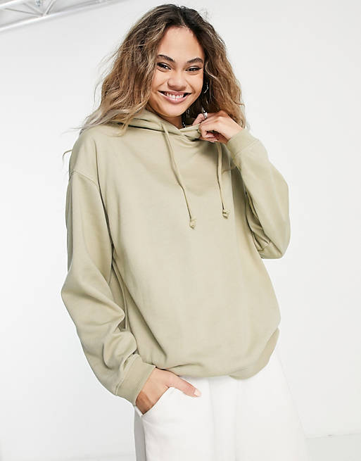 Women Topshop oversized hoodie in sage 