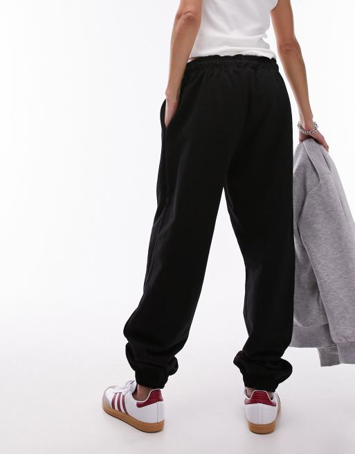 Topshop - Oversized joggingbroek met aansluitende boorden in zwart, 3 van 5