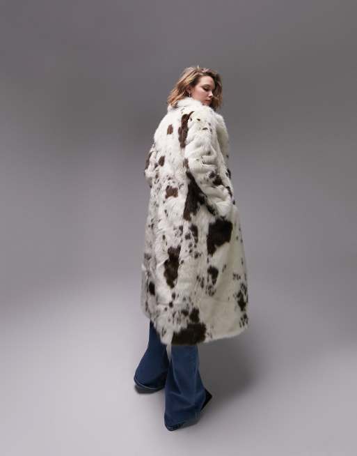 Cow fur coat sale