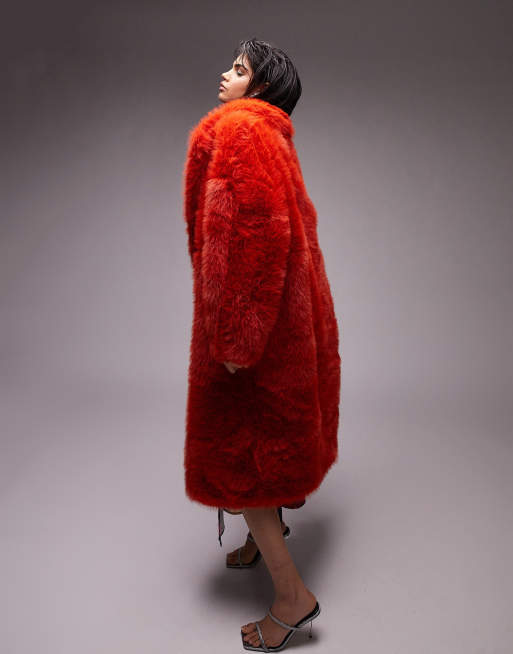 red fur coat