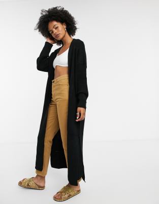 black maxi cardigan