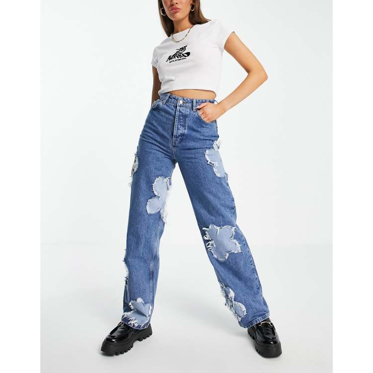 Mom jeans baggy top