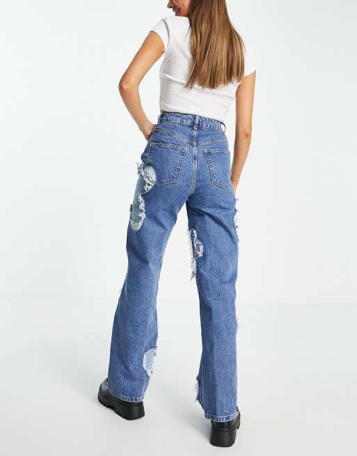 Flower patch cheap jeans