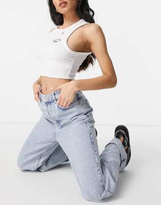 topshop blue bleach mom jeans