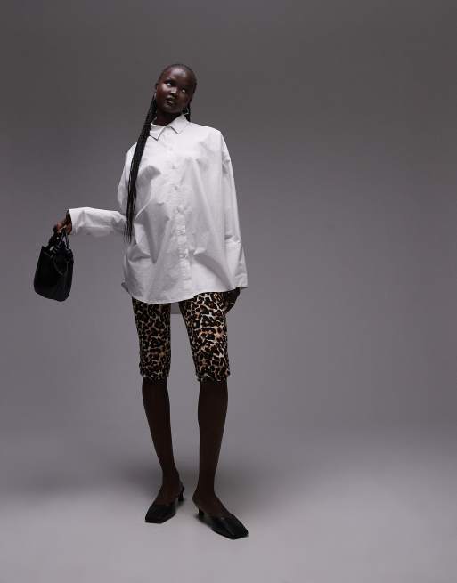 Topshop - Oversized poplin overhemd in ivoorwit