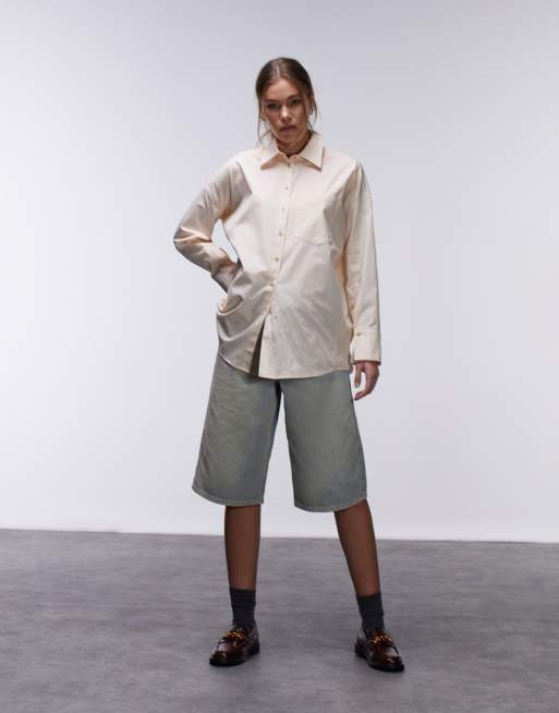 topshop oversized poplin shirt