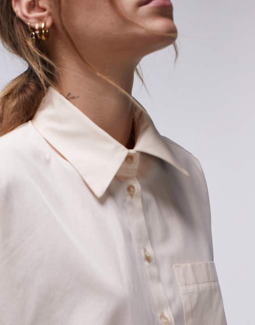 topshop oversized poplin shirt