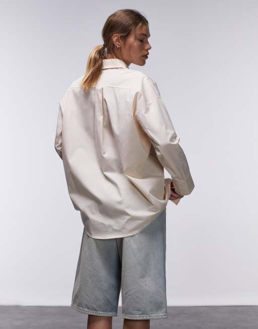 topshop oversized poplin shirt